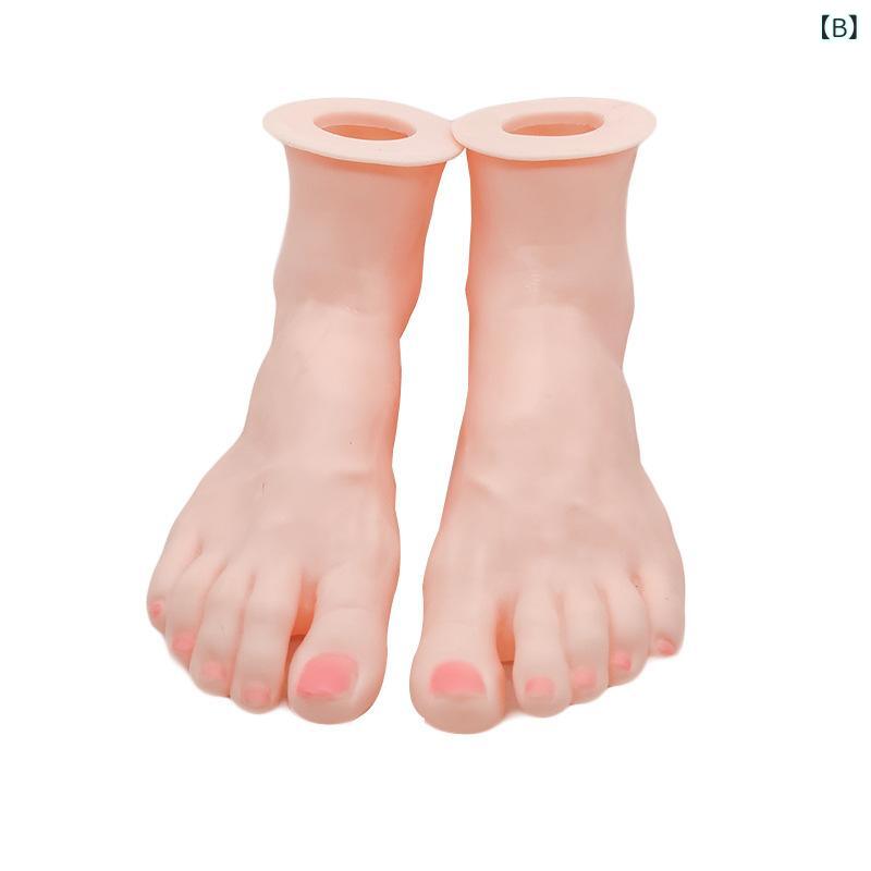 その他 レディース 美脚 モデル シリコン製 フット 左右セット 撮影用 ソックス展示 南米 東南アジア 3