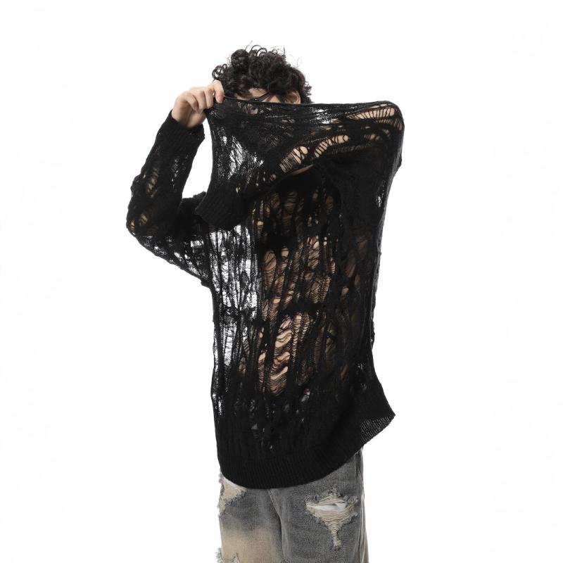 楽天市場】穴あき メンズ（ニット・セーター｜トップス）：メンズ