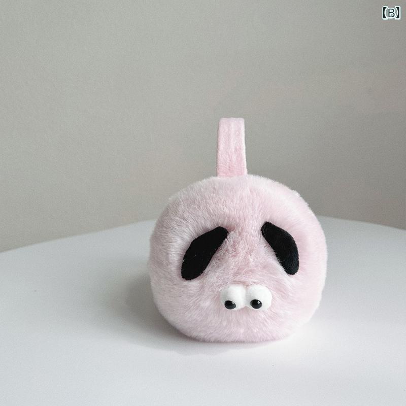 シャドーテールのイヤーマフ レディース かわいい 犬耳 秋冬 耳当て 耳カバー 折りたたみ式 防寒 白色 ピンク系 黒色｜アングル3