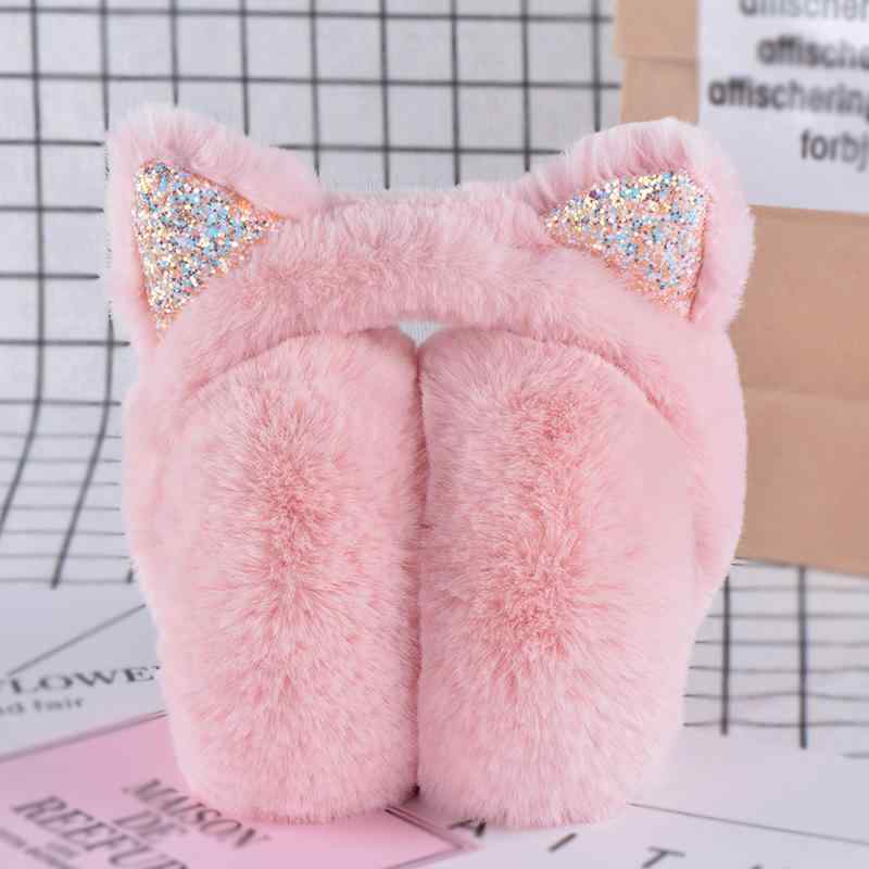 イヤーマフ レディース かわいい 猫耳 防寒 あったか グッズ 学生 女性用 秋冬 ピンク グレー 白 黒 ベージュ(4.0)