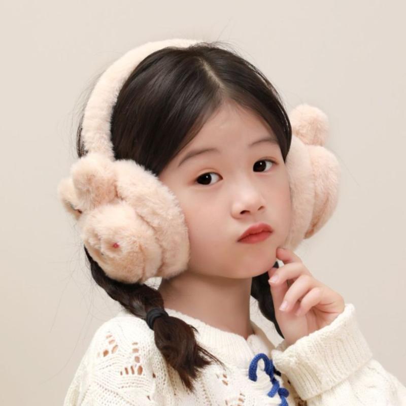イヤーマフ レディース キッズ 秋冬用 防寒 耳カバー 耳あて 調節可能 ウサギ クマ フルーツ柄 かわいい