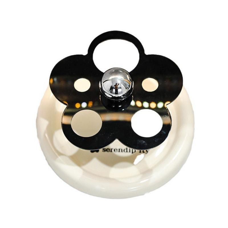 歯ブラシスタンド 洗面台 歯ブラシ 歯磨き粉 収納ラック 陶器製 花柄 かわいい