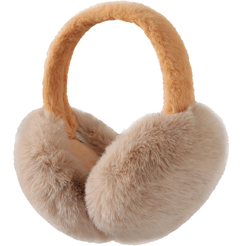 イヤーマフ レディース 防寒 防風 折りたたみ可能 かわいい ふわふわ もこもこ 自転車 運転 アウトドア 秋冬 ホワイト ピンク ブラック グレー ベージュ ブラウン