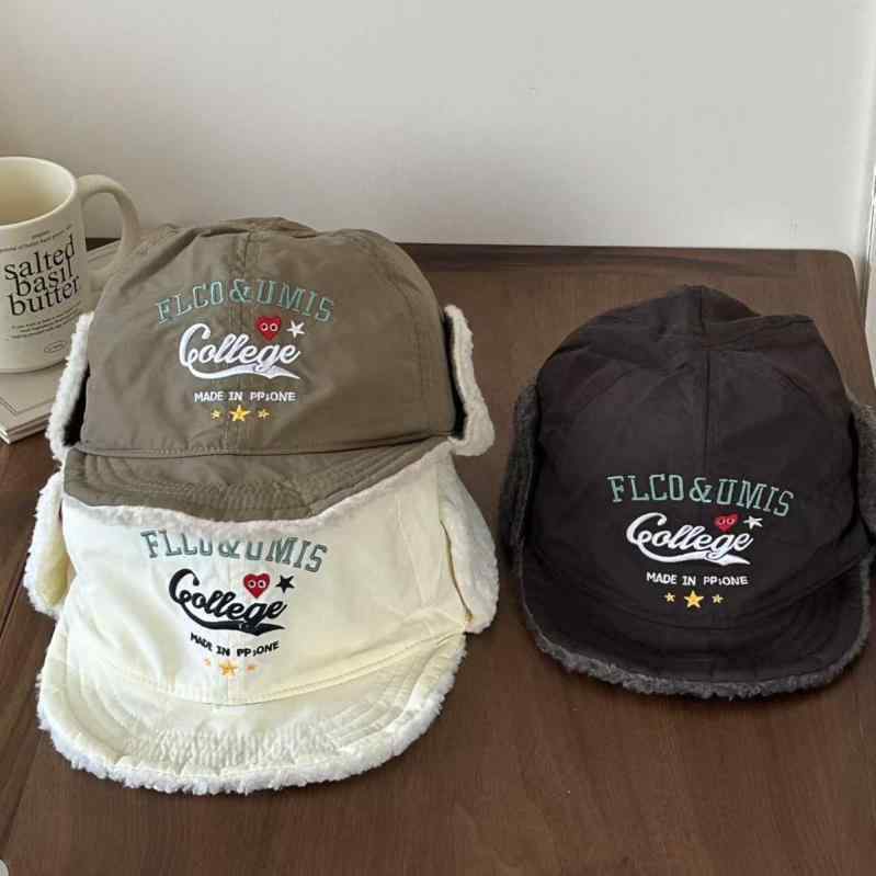 ニット帽 レディース レトロ かわいい 刺繍入り 防寒 イヤーマフ キャップ 男女兼用 秋冬 暖かい M 56-58cm アイボリー グレー グリー..