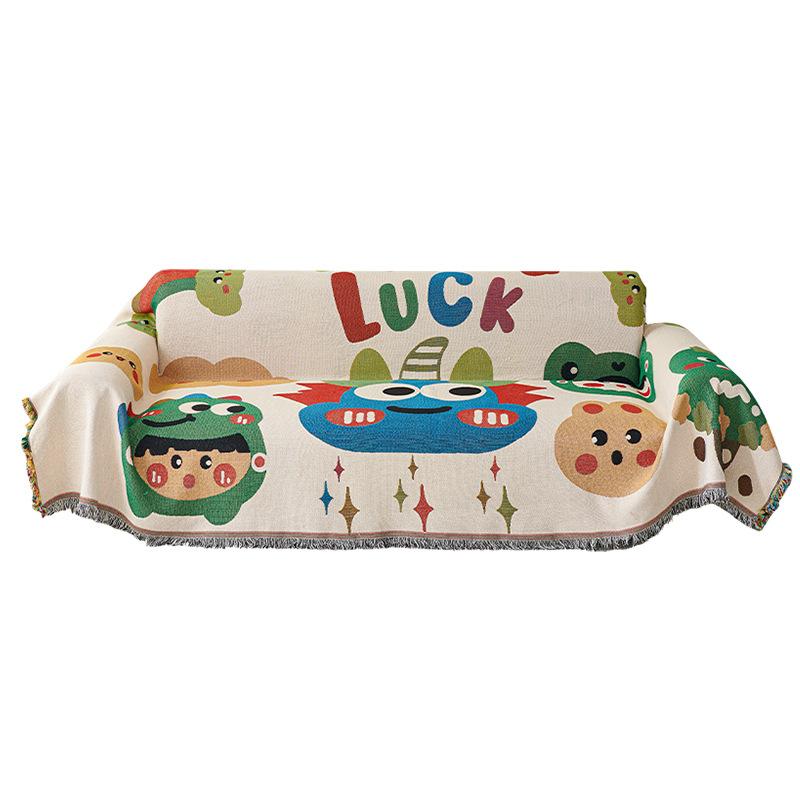 ソファカバー ソファタオル マルチカバー ソファパッド 秋冬 防猫 傷防止 肘付き 幾何学模様 アニマル柄 ポリエステル 綿 90 90cm