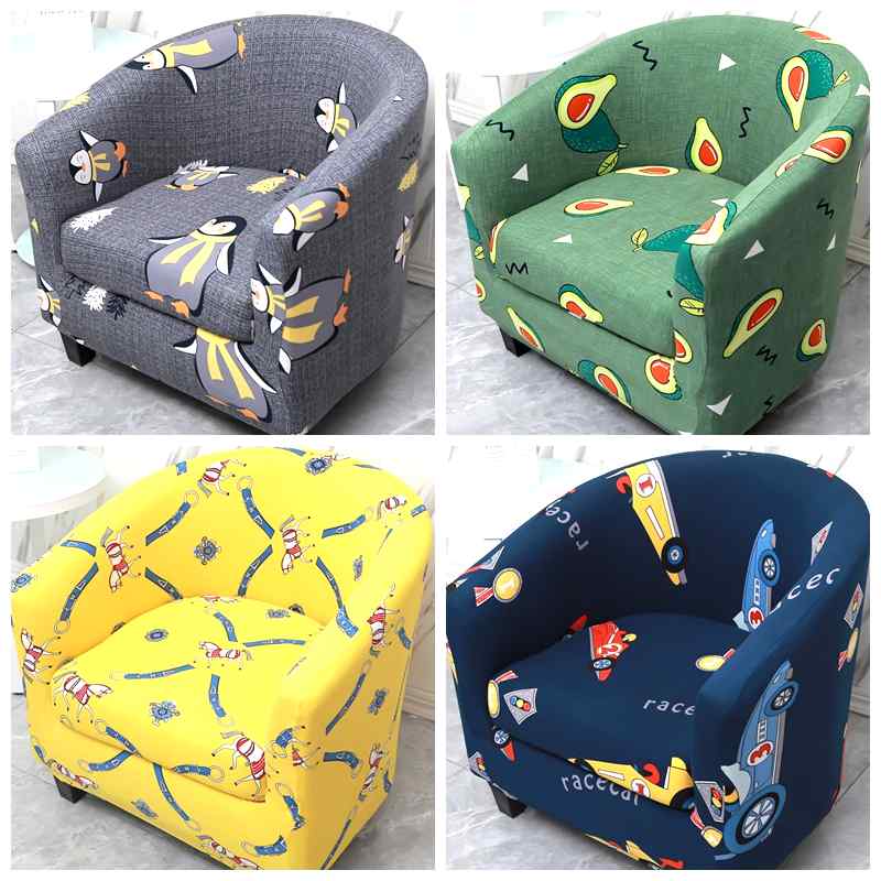 ソファカバー 1人掛け ソファパッド ハーフムーン アームチェア カバー 子供 一人掛け 無地 ストライプ ハート 幾何学模様 花柄 肘掛け 肘なし シンプル