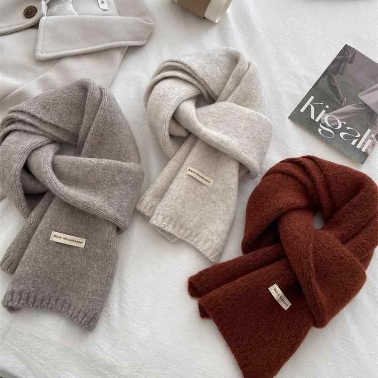 マフラー ストール 秋冬 男女兼用 防寒 寒さ対策 暖かい 韓国風 仿羊毛 150cm オレンジ 米色 赤 紺色 緑 青 グレー 黒 ベージュ コーヒー色