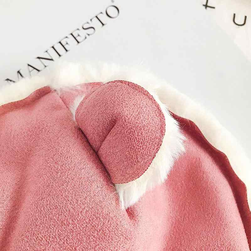 帽子 キッズ 鹿の子ベロア 雷鋒帽 韓国風 カートゥーン 厚手 フリース イヤーマフ ベビー 帽子 男の子 ..