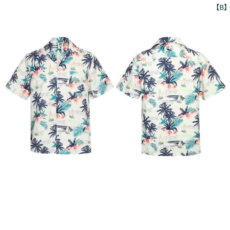 シャツ メンズ 男性用 レトロ ヴィンテージ 花柄 半袖 コットン アロハシャツ ハワ...