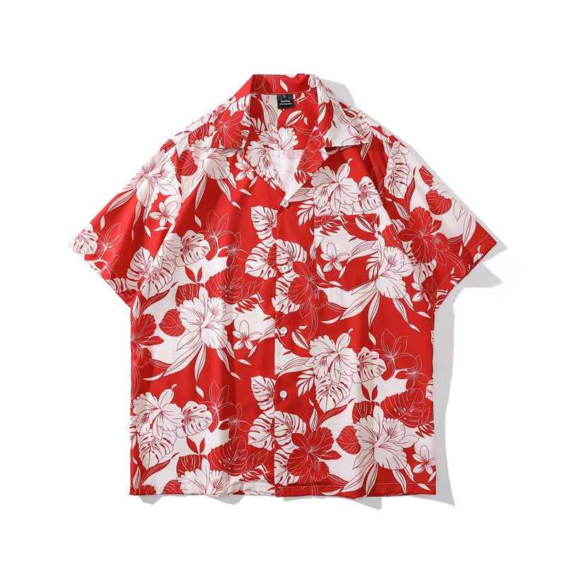 シャツ メンズ 男性用 レトロ ヴィンテージ 花柄 半袖 コットン アロハシャツ ハワ...