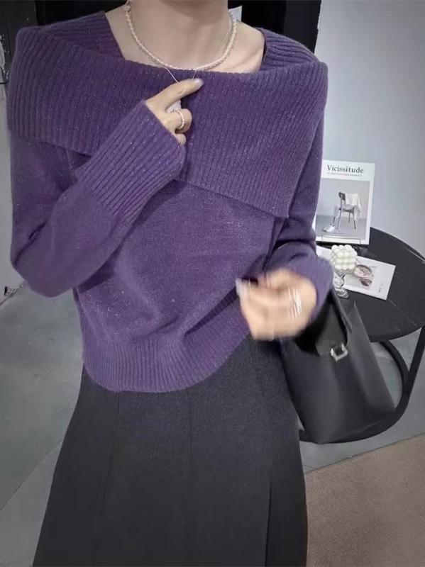 ニット レディース 羊毛 トップス タートルネック ドロップショルダー 無地 プルオーバー ゆったり か..