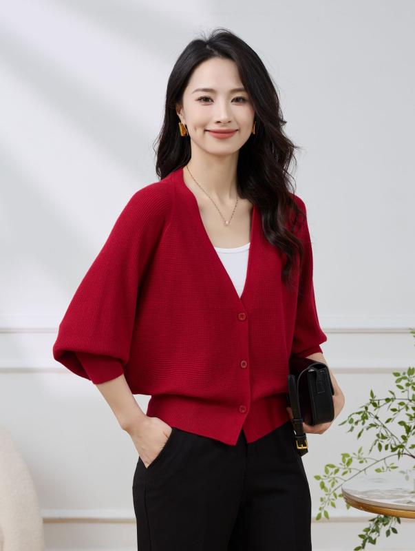 ニット カーディガン レディース 大きいサイズ Vネック 長袖 無地 ドルマンスリーブ ゆったり 体型カバ..