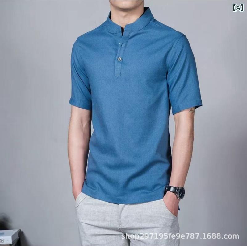 ・カテゴリ: シャツ・スタイル: 軽熟カジュアル・対象: 若者、成人男性・素材: 亜麻30%以下、竹節綿・生地機能: 通気性、耐摩耗性、高色堅牢度・生地密度: 20カウント・ネックライン: スタンドカラー・袖丈: 半袖・柄: 無地、プリント・フィット: ゆったり・厚さ: 普通・ディテール: プリント・用途: カジュアル・カラー: GDUE01, GDUE02, GDUE03, GDUE04, GDUE05, GDUE06, GDUE07, GDUE08, GDUE09, GDUE10, GDUE11, GDUE12, GDUE13, GDUE・サイズ: XS, S, M, L, XL, XXL, XXXL, 4XL, 5XL・季節: 夏・製法: デジタルプリント・誤差範囲: 1-3cm