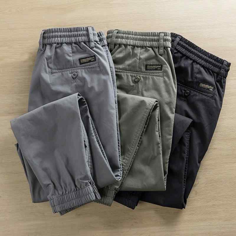 ワークパンツ メンズ 作業ズボン 男性用 耐摩耗 汚れにくい カーゴパンツ 裾絞り 春秋 薄手 高腰 ワー..