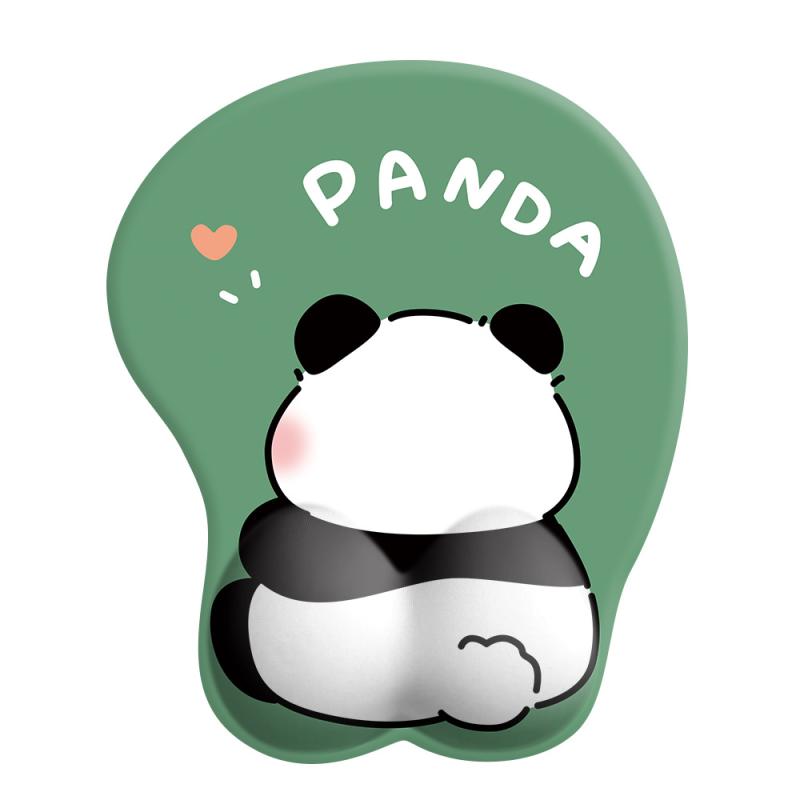 マウスパッド レディース 疲労軽減 腕置き リストレスト かわいい パンダ シリコン 柔らかい 滑り止め ..