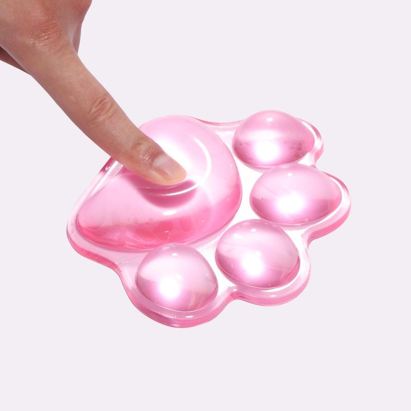 マウスパッド レディース 女性用 事務用 接触冷感 疲労軽減 3D 猫の手 リストレスト付き 滑り止め 小型 コンパクト ピンク系 シリコン かわいい