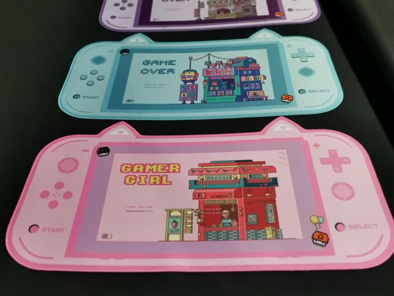 マウスパッド レディース ゲーミング 超大判 天然ゴム 滑り止め オフィス デスクマット 800x420x4mm ピンク系