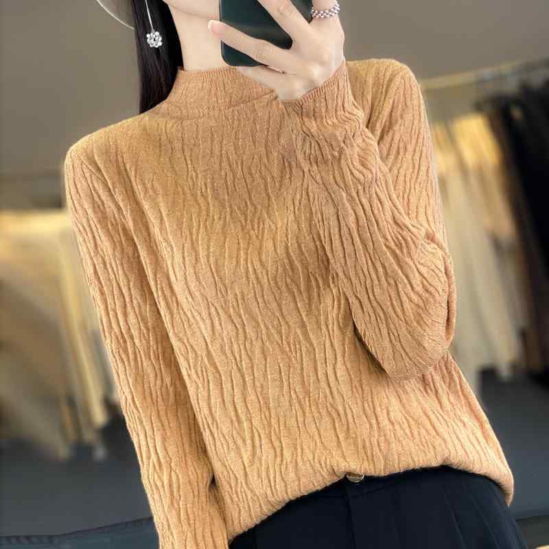 ニット レディース 不規則 半ハイネック 秋冬 トップス プルオーバー ゆったり 大きめサイズ セーター ..