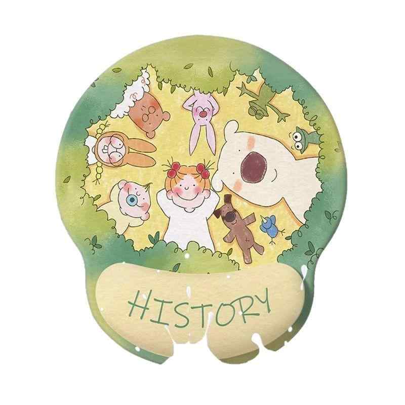 マウスパッド レディース ガール かわいい 滑り止め オフィス デスク 疲労軽減 リストレスト付き 天然ゴム 女の子と仲間たち