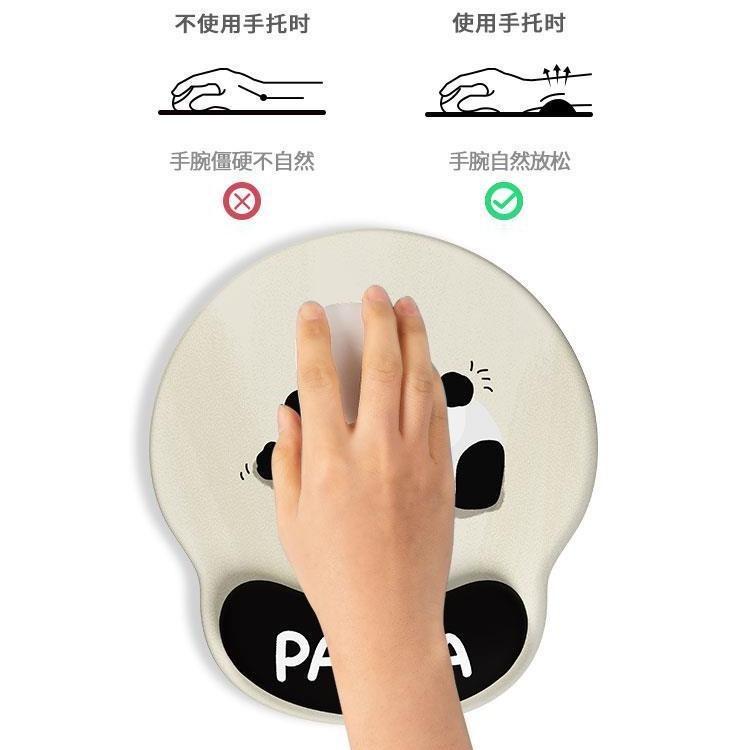マウスパッド レディース かわいい 熊猫 手首クッション 滑り止め シリコン 疲労軽減 再生繊維
