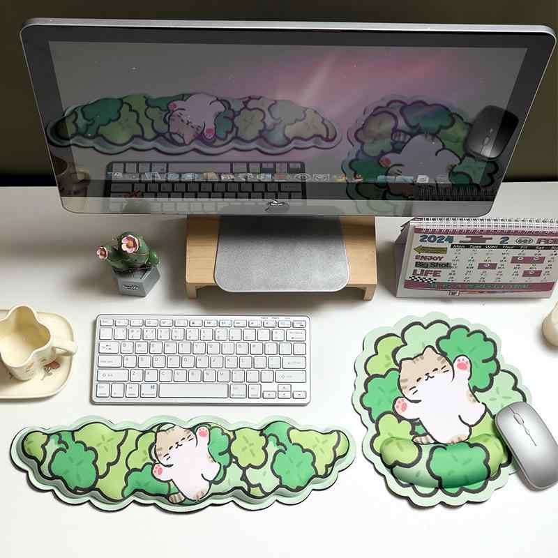 マウスパッド レディース メンズ かわいい アニマル リストレスト 一体型 疲労軽減 ゲルクッション デスクワーク テレワーク