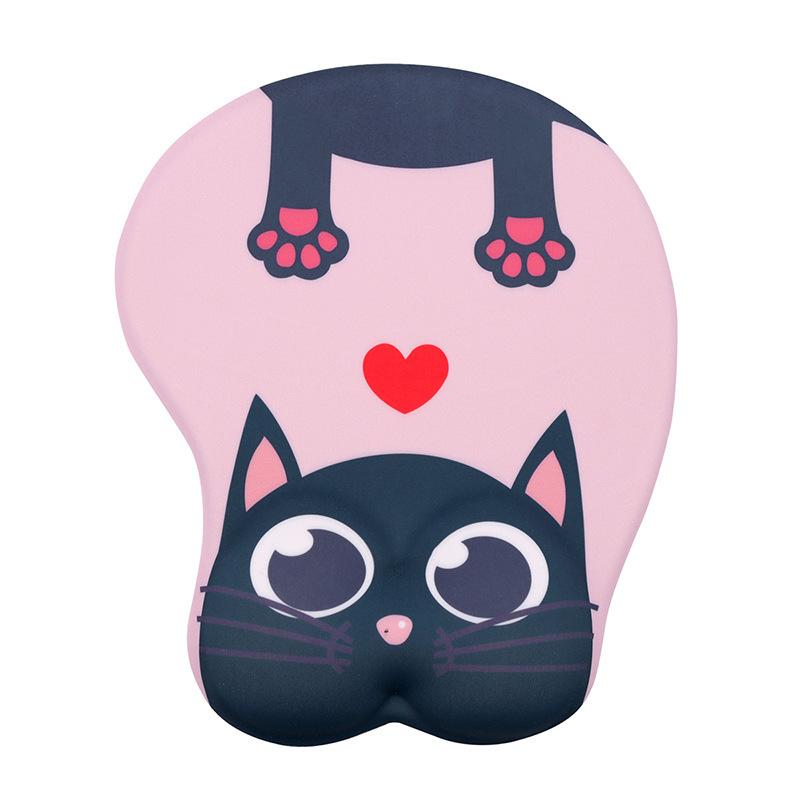 マウスパッド レディース かわいい 3D アームレスト付き リストレスト 疲労軽減 滑り止め シリコン 国潮風 猫 熊猫