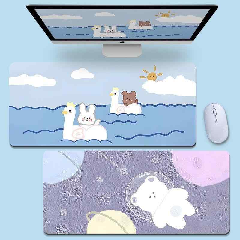 マウスパッド 超大判 デスクマット かわいい カートーン柄 天然ゴム 耐汚 滑り止め 300x800mm 400x900mm 500x1000mm