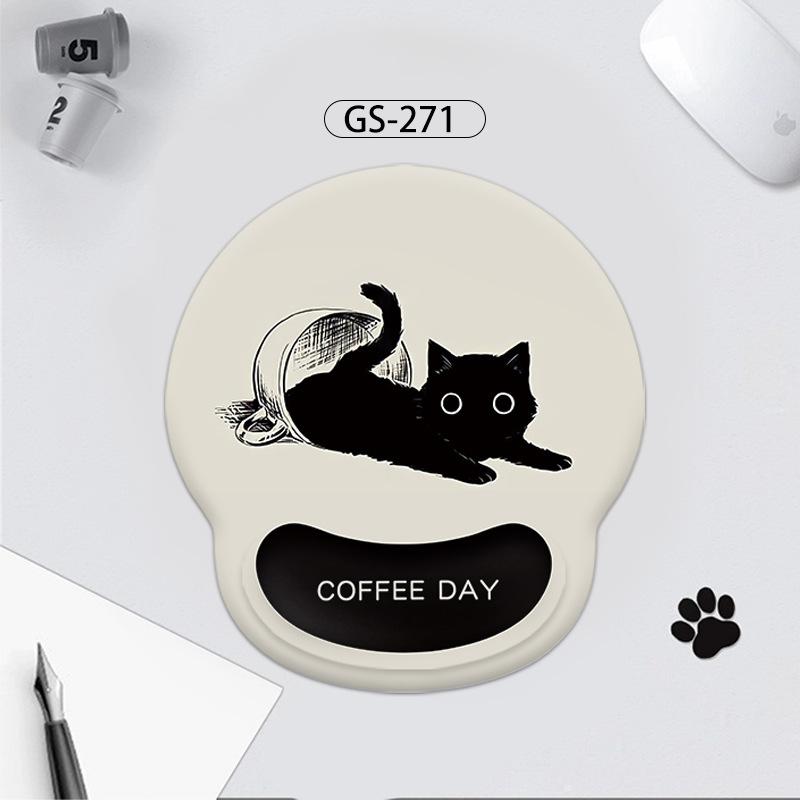 マウスパッド レディース アームレスト付き 猫 かわいい 3D シリコン リストレスト 肉球 疲労軽減 手首サポート オフィスワーク 在宅勤務