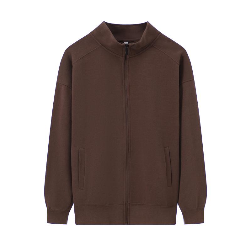 Rakuten - メンズ ジップアップ スウェット スタンドカラー 厚手 企業 作業服 長袖 ワーク ジャケット ブルゾン 刺繍 灰色 紺色 コーヒー色 カーキ色 ベージュ オフホワイト 黒色 赤色 S M L XL 2XL 3XL 4XL