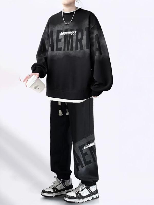 メンズ スウェット セットアップ 大きいサイズ 長袖 トレーナー スウェットパンツ スポーティー 春秋 ..