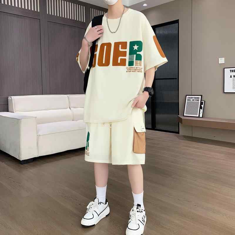 スウェット メンズ 上下セット 半袖 Tシャツ ショートパンツ ハーフパンツ 運動着 スポーティ 普段使い 部屋着 ポリエステル 白色 黒色 緑色 灰色