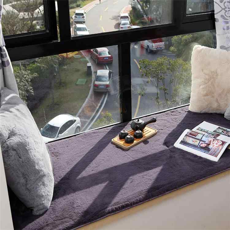 ラグ カーペット マット じゅうたん 絨毯 ポリエステル 仿兔毛 長方形 無地 洗える 韓国風 シャギー ふわふわ 厚手 寝室 リビング 居間 灰色 グレー アイボリー パープル ピンク ベージュ(3.0)