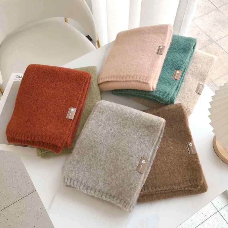 マフラー レディース 秋冬 厚手 フェイクカシミア ショール 韓国風 ペア 保温 防寒 ストール ベージュ ピンク系 グリーン ブラウン ブラック グレー ホワイト パープル