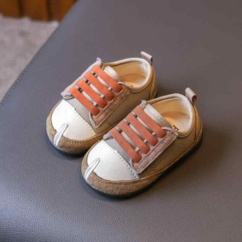ベビーシューズ 春秋 幼児 歩行練習靴 柔らかい靴底 1歳 2歳 男の子 女の子 通気性 帆布 スニーカー カーキ ベージュ ブラック