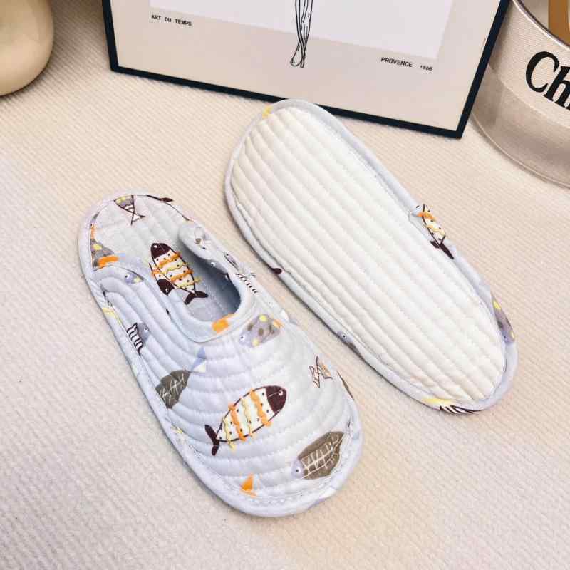 スリッパ/ルームシューズ レディース メンズ 春夏 布製 ルームスリッパ 綿 静音 滑り止め 刺繍 かわい..
