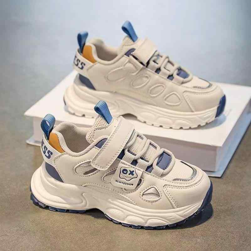 スニーカー キッズ 子供靴 通気性 スポーツシューズ ランニングシューズ 男の子 女の子 春秋 軽量 運動靴 ブルー