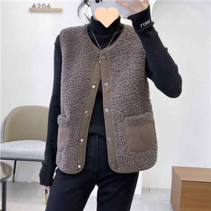 ベスト レディース 羊毛ベスト ショート丈 2024 春 秋 アウター 羊毛 羊毛混紡 ノースリーブ トップス ファッション かわいい おしゃれ カジュアル 通勤 米白色 炭灰色