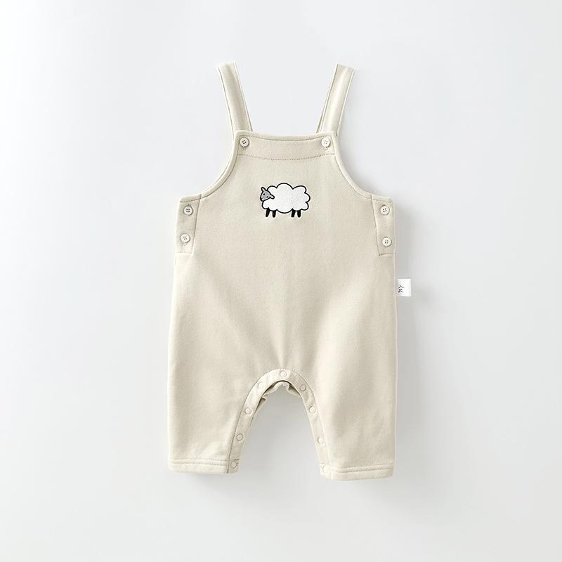 パンツ キッズ ベビー 背当て付きパンツ ロングパンツ 幼児 子供 男の子 女の子 男女兼用 コットン 綿 杏色 グリーン 73 80 90 100 110 cm カジュアル