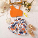 子供服 セットアップ 女の子 夏 トップス ショートパンツ 7歳 8歳 9歳 10歳 11歳 12歳 ノースリーブ 花柄 かわいい おしゃれ ガールズ 上下セッ...