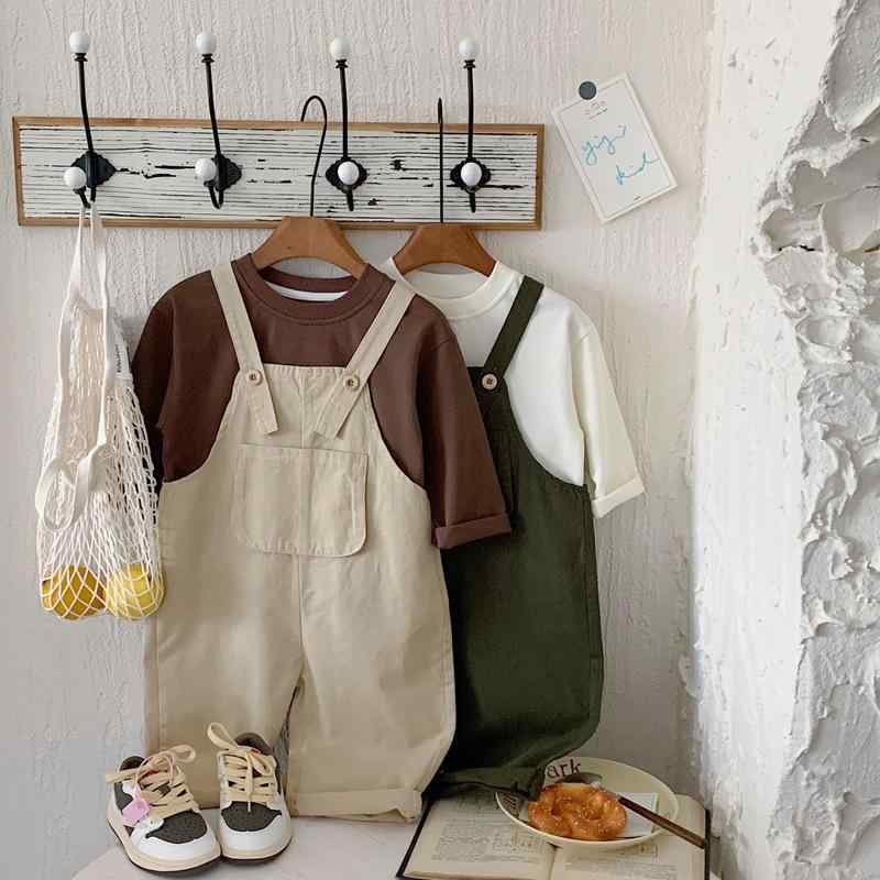 子供用パンツ キッズ 春秋 背带裤 男の子 ワークパンツ カーキ色 军绿色 80cm 90cm 100cm 110cm 120cm 130cm コットン100% 柔らかい