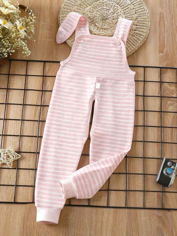 子供用背当てパンツ ベビー 幼児 ストライプ柄 コットン 高腰 長ズボン 春秋 冬 73CM 80cm 90cm 100cm 110cm 120cm 130cm
