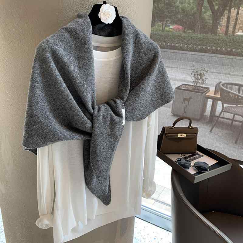 ショール レディース 秋冬 オーストラリア産 ウール100% ニット 大判 ストール 三角形 暖かい ひざ掛け..