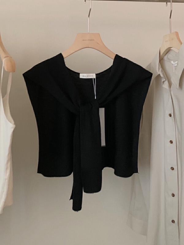 ニット レディース ポンチョ風ショール 春秋 韓国風 カジュアル 無地 ピンク 黒 白 黄色 グレー ベージュ アクリル混紡