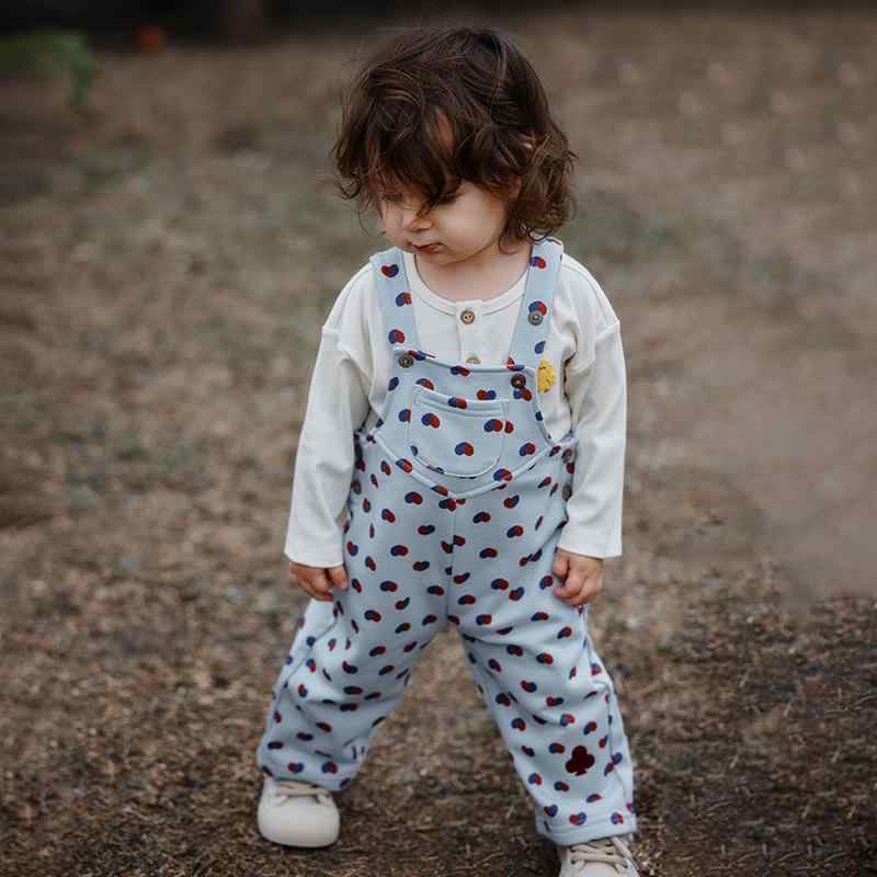 ・スタイル: カジュアル・素材: 綿・素材構成: 綿88.5%・パンツ丈: 長ズボン・対象: 男女兼用、ベビー・キッズ・対象年齢: 1～3歳・シーズン: 春、秋・種類: サロペット・カラー: 雾藍色・対応身長: 73cm、80cm、90cm、100cm、110cm、120cm・カテゴリ: 子供用パンツ