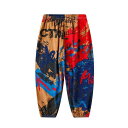 子供用パンツ 子供服 防蚊パンツ コットン 春夏 快適 通気性 ハーレムパンツ ランタンパンツ アニマル柄 格子柄 カモフラ柄 花柄 ドット柄 90cm 100...