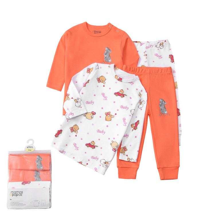 子供用セットアップ 長袖トップス 長ズボン 4点セット ベビー服 幼児 上下セット ...