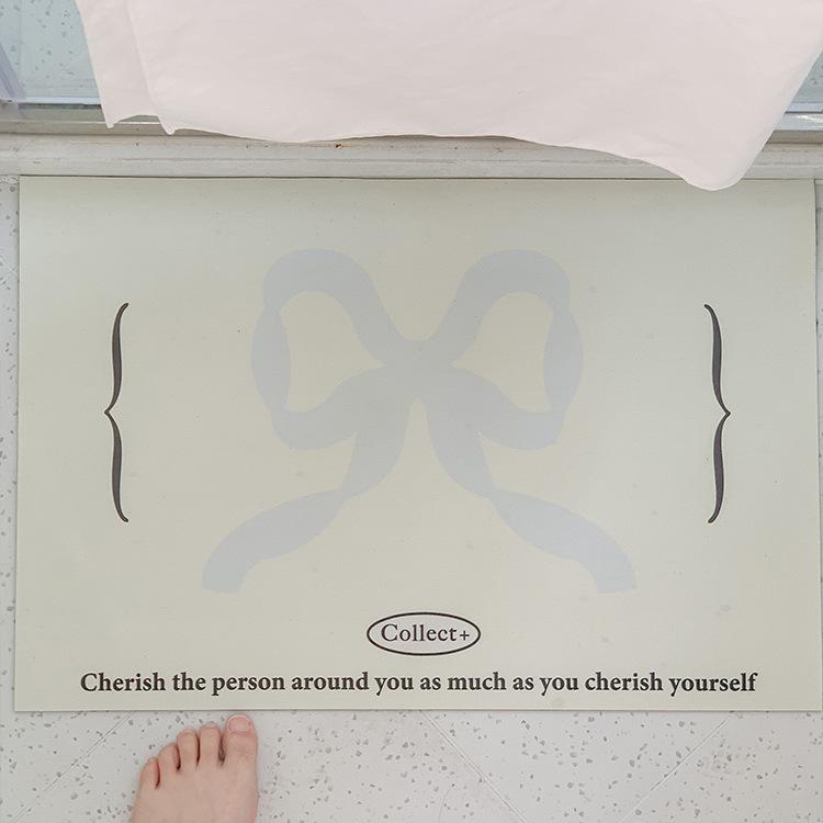 マット 浴室 レディース 珪藻土 バスマット 吸水速乾 滑り止め付き ドアマット 蝶結び 花柄 かわいい 清潔 快適 40*60cm 50*80cm 60*90cm 80*120cm