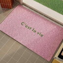 玄関マット マカロンカラー PVC 幾何学模様 泥落としマット 耐磨耗性 耐久性 水洗い可能