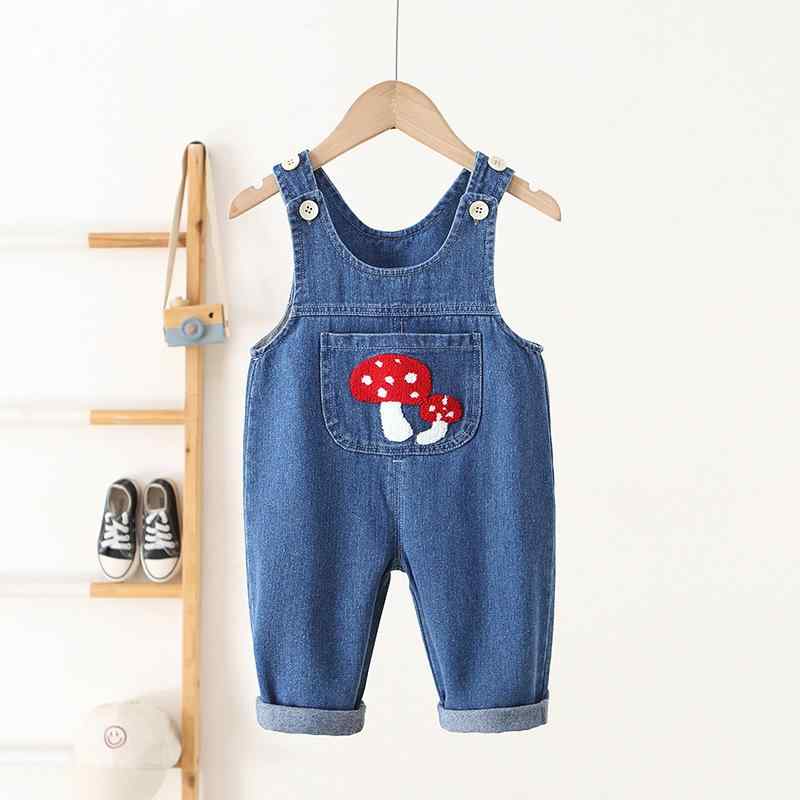 子供服 オーバーオール 女の子 デニム 春秋 幼児 かわいい ベビー 背当て 高ウエスト ロングパンツ 花柄 無地 デニムオーバーオール