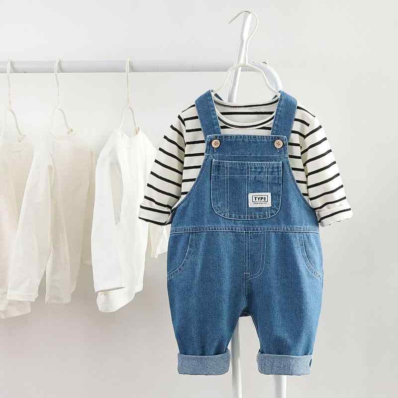 Overalls - 子供服 デニム オーバーオール ベビー ロングパンツ 春秋 男女兼用 綿100% 73CM 80cm 90cm 100cm 110cm 120cm